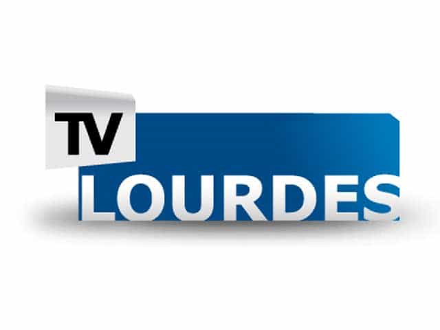 The logo of TV Lourdes