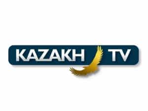 The logo of Kazakh TV